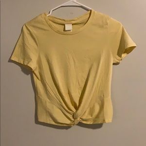 yellow h&m shirt